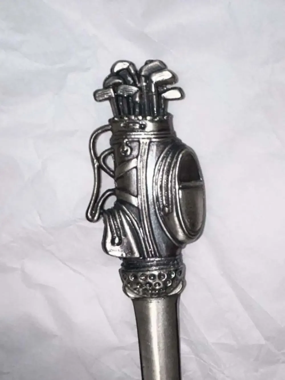 Vintage Pewter Golf Bag with Clubs Letter Opener